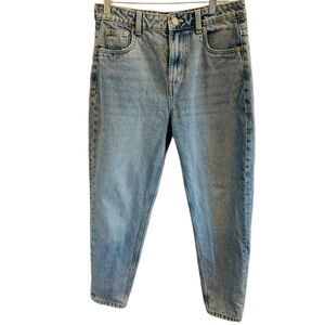Refuge Light Blue-MOM-High Rise-Straight Leg Jeans